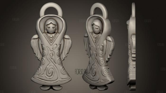 Angel tranquility stl model for CNC